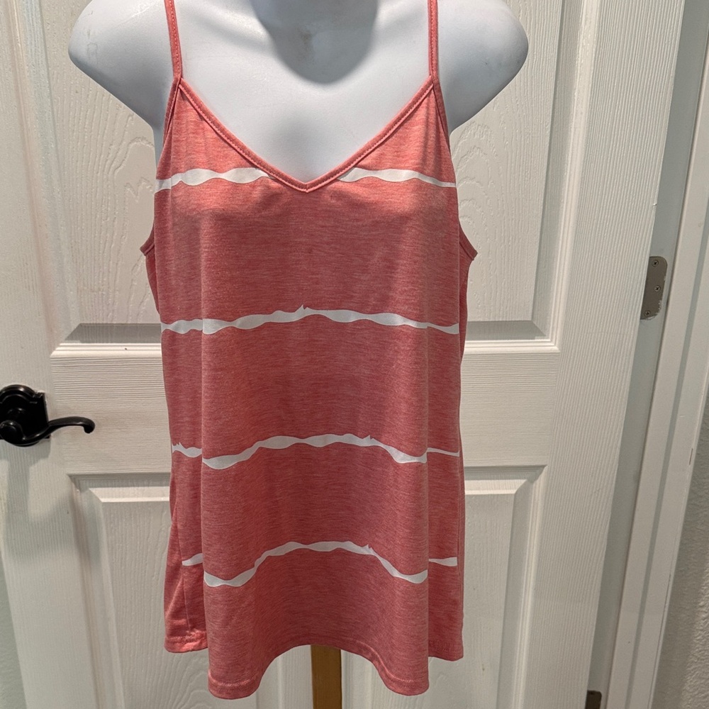 Women's Pink Striped Tank Top
